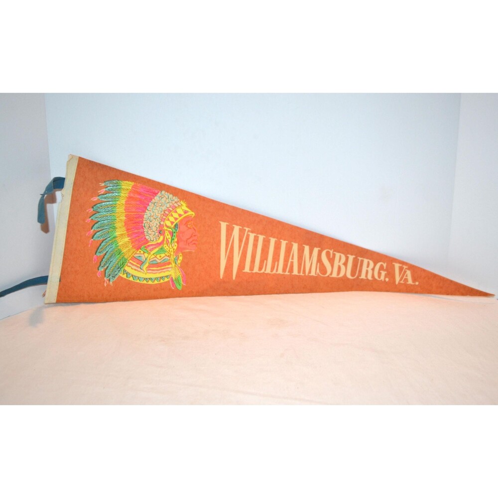 1940s Indian Native Banner Williamsburg Virginia